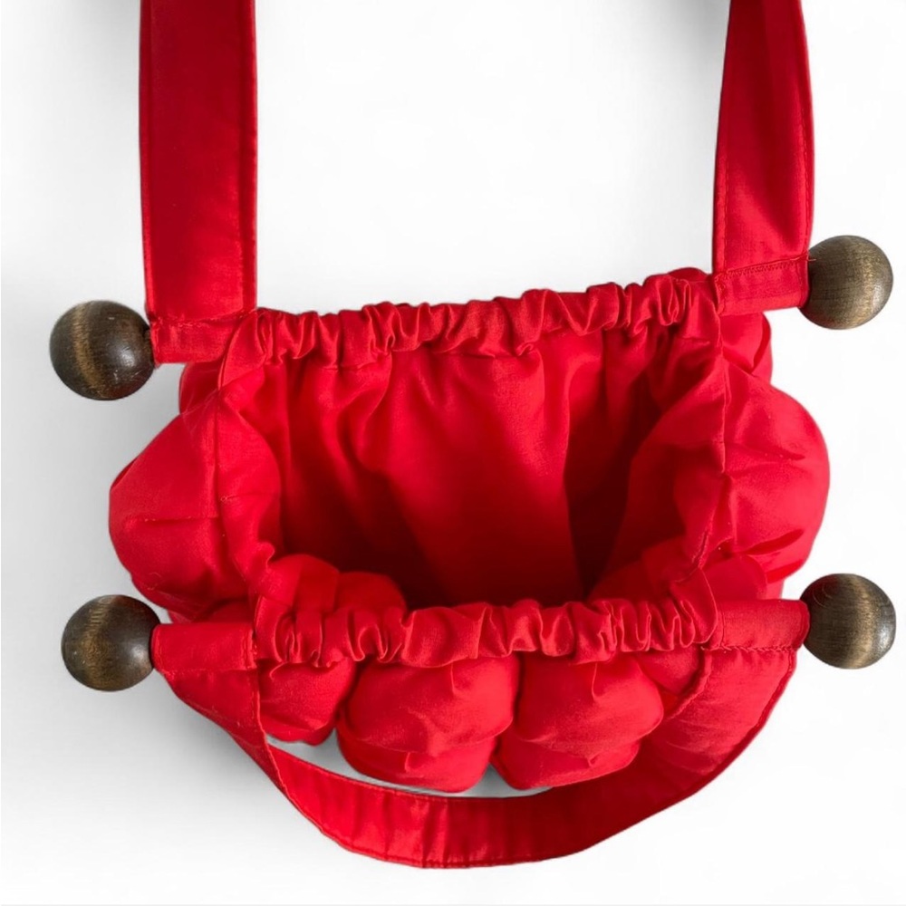 Red Quilted Shoulder Bag - Picture 2 of 5